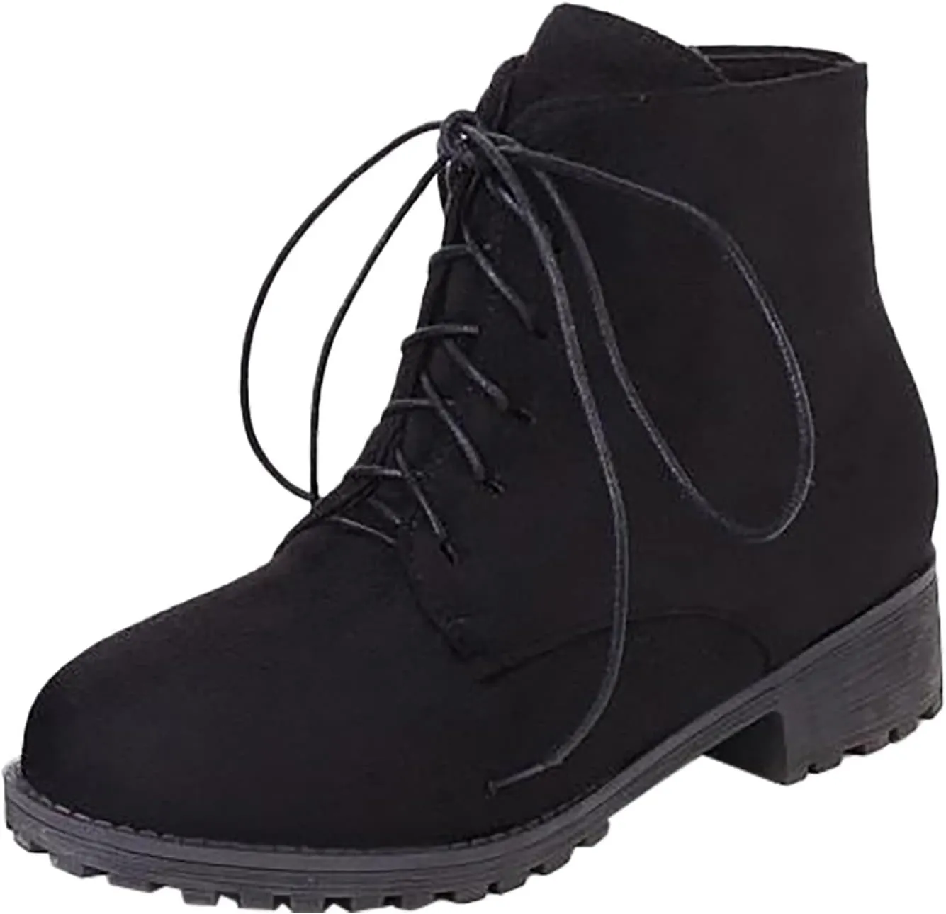 Ankle Boots for Women Womens Dress Booties Booties for Women Low Heel Work Boot Shoe Laces Men Closed Back Lightweight Breathable Pointed Toe Mid Heel Slip On