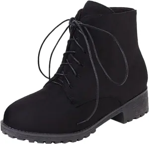 Ankle Boots for Women Womens Dress Booties Booties for Women Low Heel Work Boot Shoe Laces Men Closed Back Lightweight Breathable Pointed Toe Mid Heel Slip On
