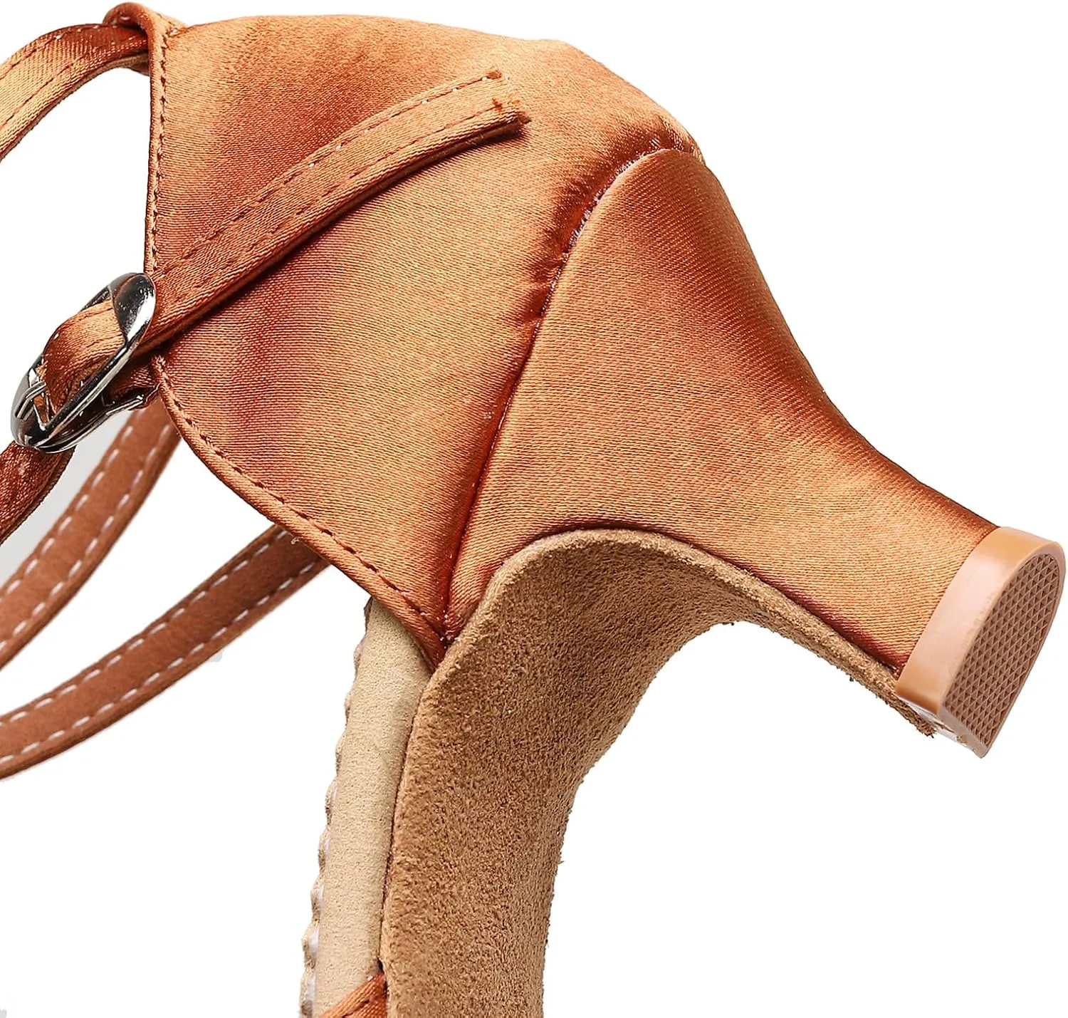 AOQUNFS Women's Ballroom Dance Shoes Satin Closed Toe Latin Salsa Performance Dance Shoes