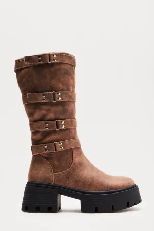 Archer Knee High Boots - Camel