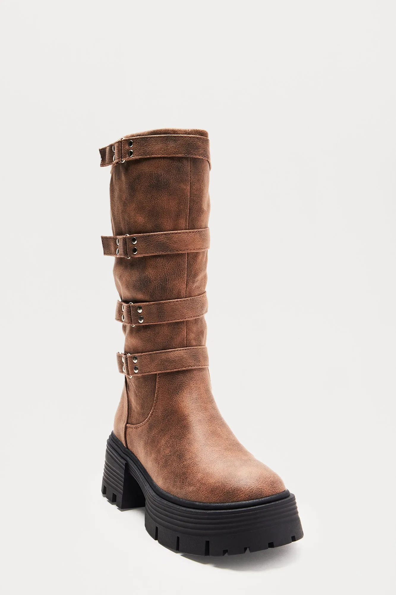 Archer Knee High Boots - Camel