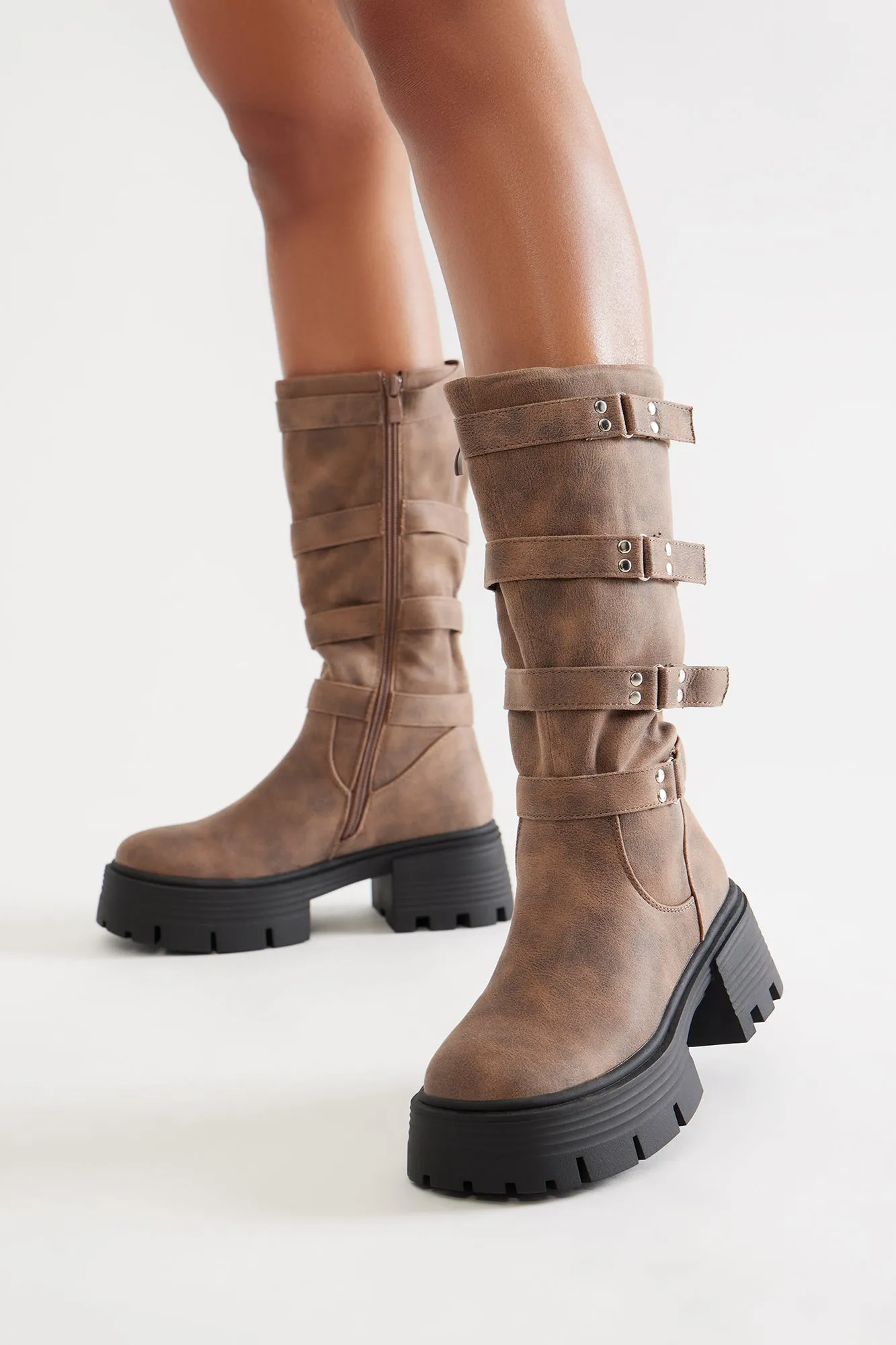 Archer Knee High Boots - Camel