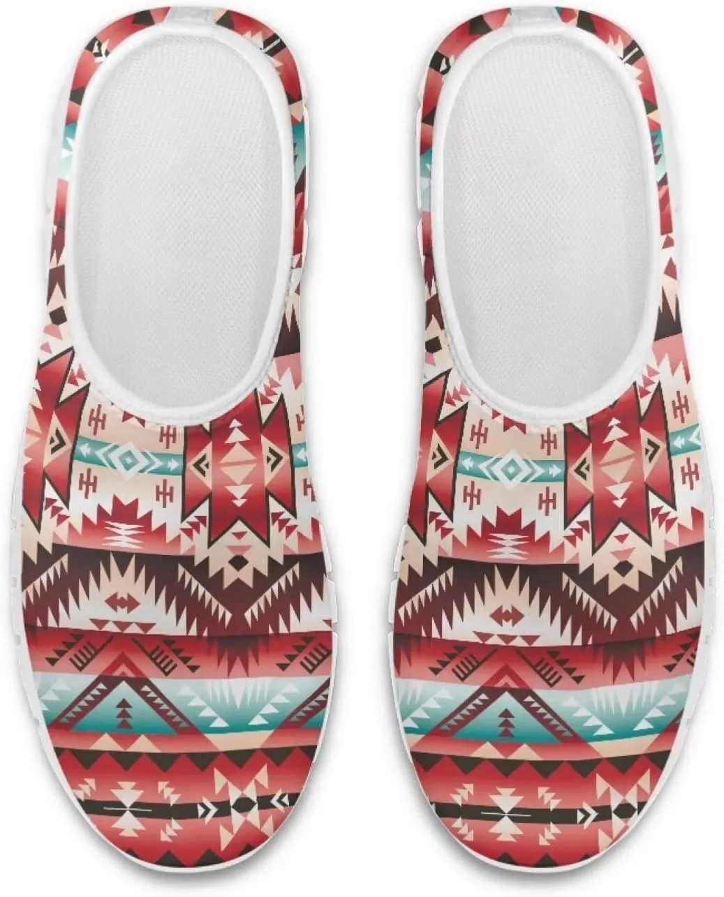 Aztec Tribal Print Women's Slip on Shoes Fashion Loafers Mens Walking Sneakers Low Top Casual Shoes Non Slip