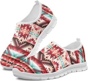Aztec Tribal Print Women's Slip on Shoes Fashion Loafers Mens Walking Sneakers Low Top Casual Shoes Non Slip