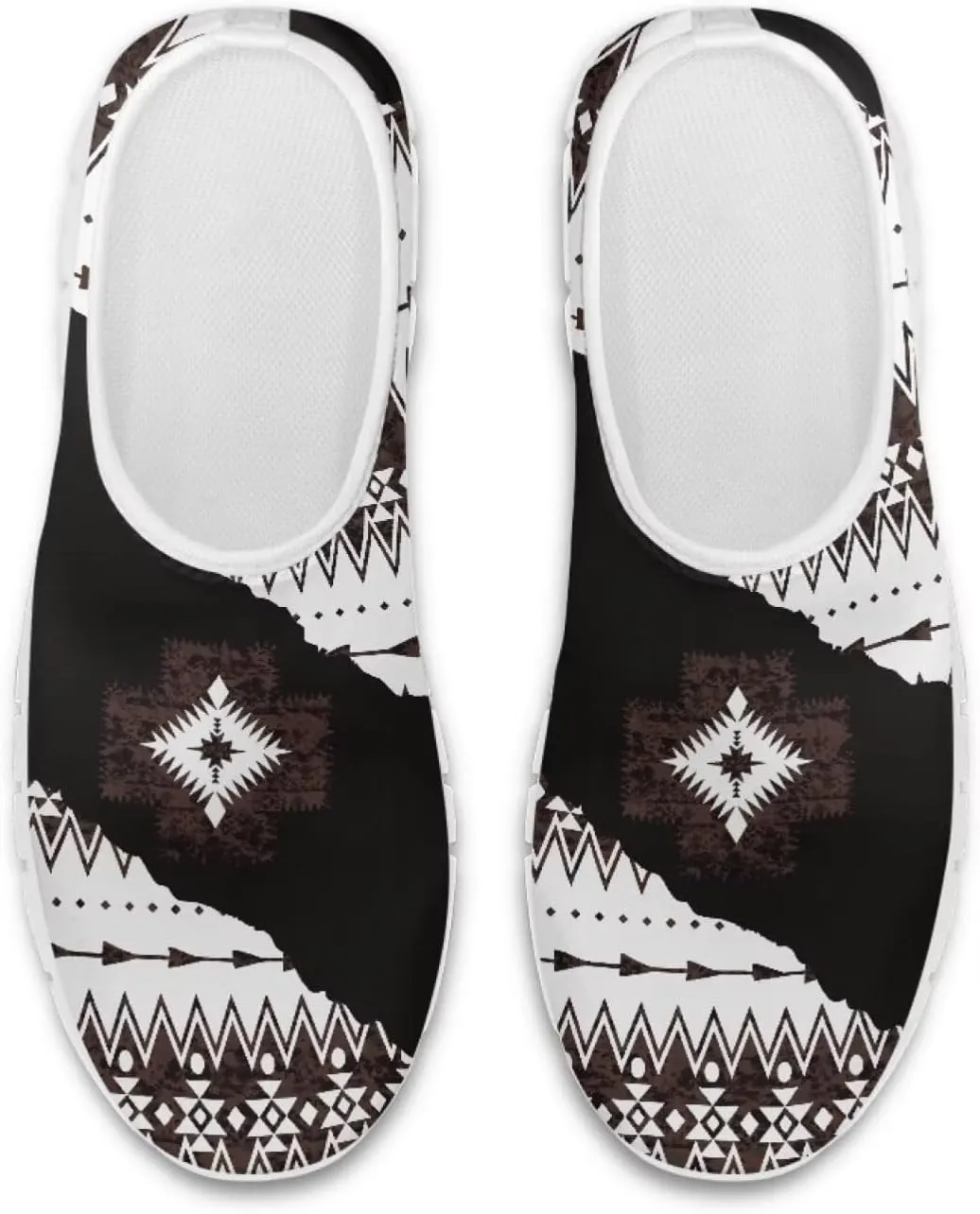 Aztec Tribal Print Women's Slip on Shoes Fashion Loafers Mens Walking Sneakers Low Top Casual Shoes Non Slip