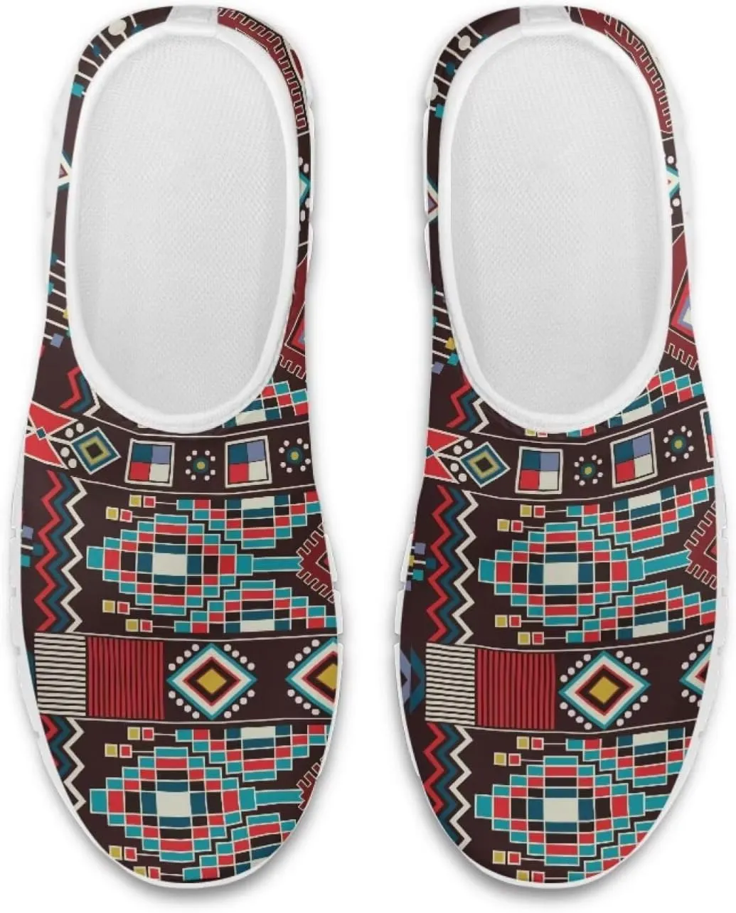 Aztec Tribal Print Women's Slip on Shoes Fashion Loafers Mens Walking Sneakers Low Top Casual Shoes Non Slip