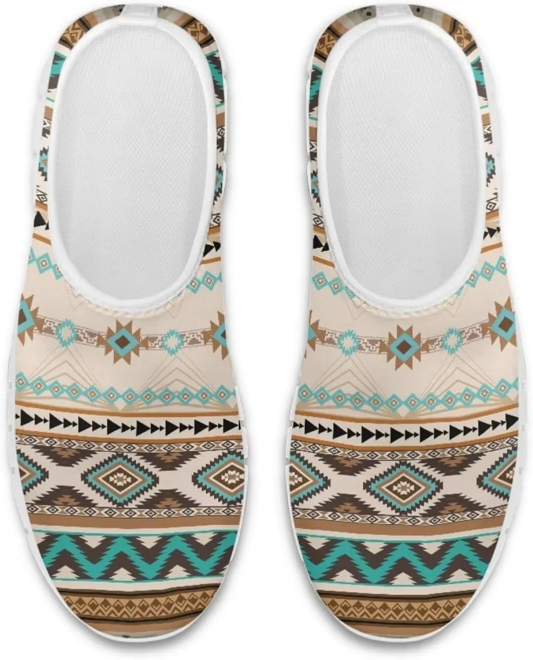 Aztec Tribal Print Women's Slip on Shoes Fashion Loafers Mens Walking Sneakers Low Top Casual Shoes Non Slip