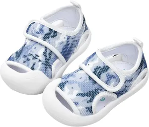 Baby Sandals Breathable Mesh Rubber Sole Non-Slip Outdoor Walking Shoes Non-Slip Sneakers for Boys Baby Girl Flat