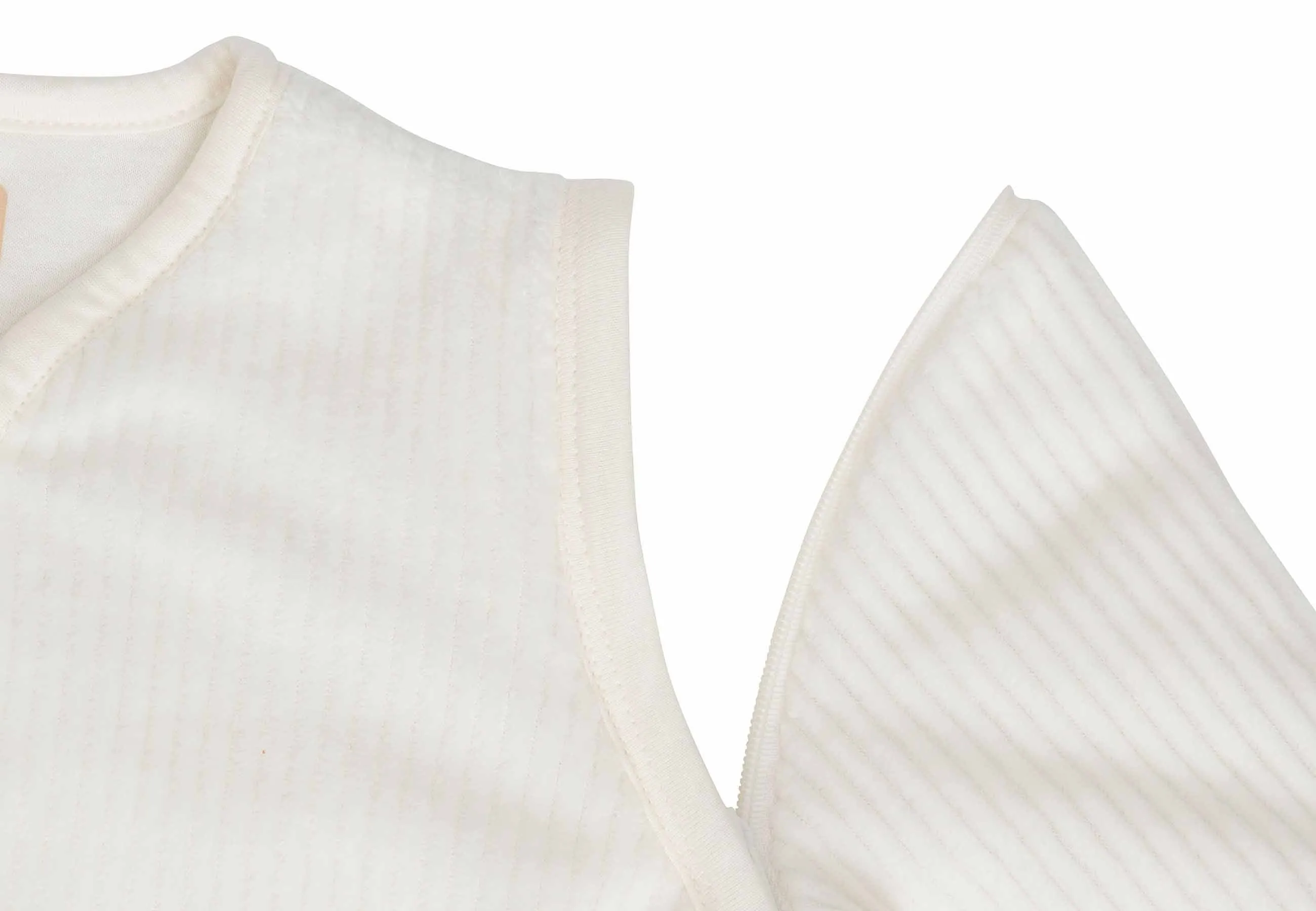 Baby Slaapzak Met Afritsbare Mouw 90cm Rib - Ivory