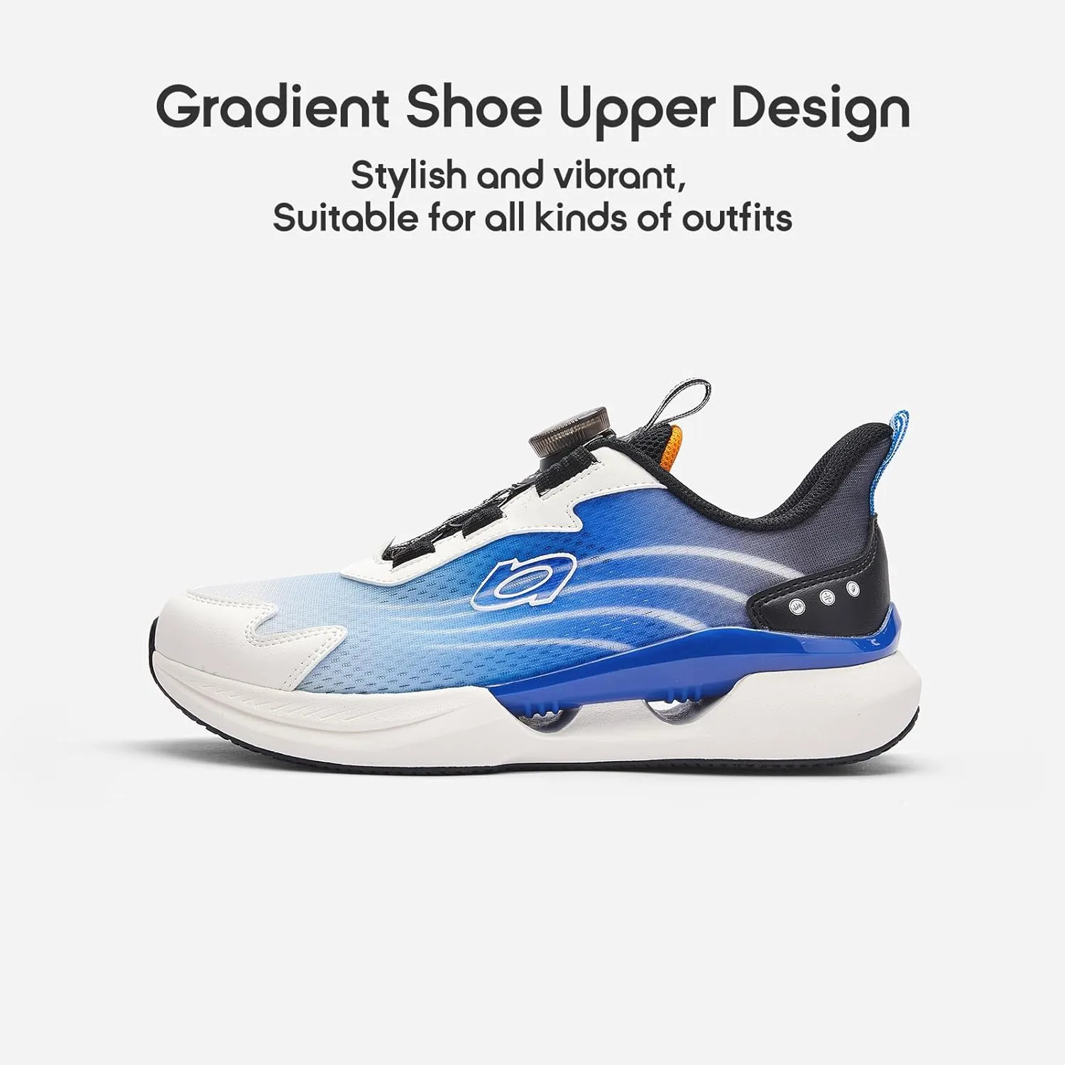 Balabala Kids Turn-Lock Sneakers Girls Boys Cool Running Tennis Shoes Lightweight Breathable Fashion Athletic Sports