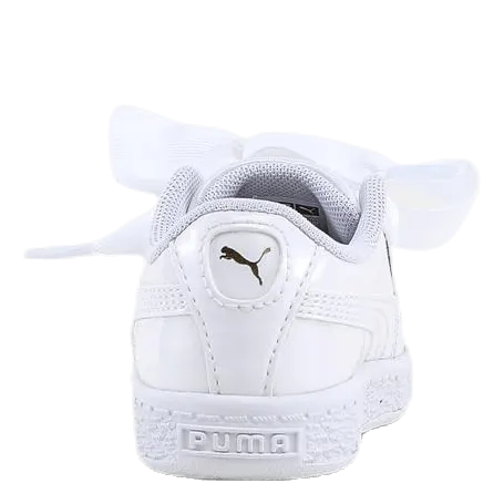 Basket Heart Patent Inf White
