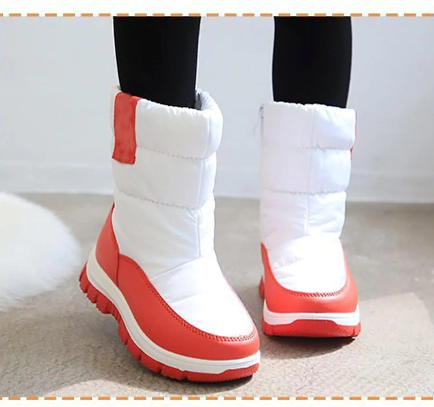 Big Kids Thick Snow Boots Boys Girls Kids Childrens Outdoor Ski Fashion Shoes Winter Warm Light Non Slip Flat Booties