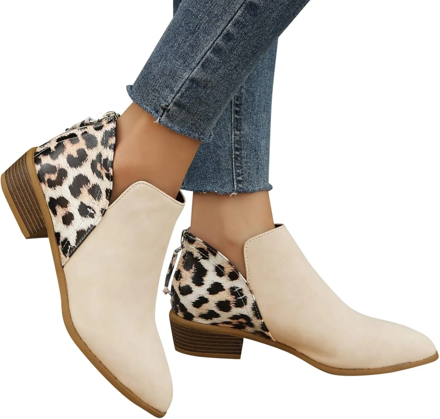Black Cowboy Boots for Women Ankle Round Toe Booties for Women Ladies Hiking Boots Platform Bootie for Women Comfy Casual Closed Back Lace-up Round Toe Comfortable Low Heel