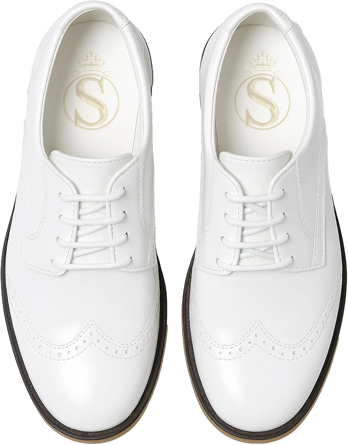 Boys Patent Derby Dress Shoes, Wingtip Brogue Lace-Up Wedding Prom Formal Footwear
