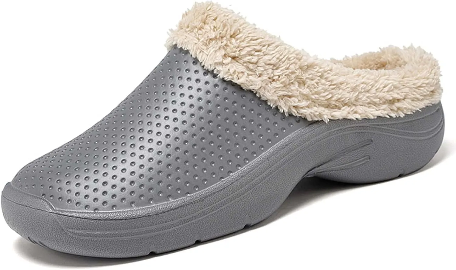 CERYTHRINA Men's Women's Lined Clog Breathable Mesh Lining Indoor Outdoor Walking Garden Clogs Winter Slippers