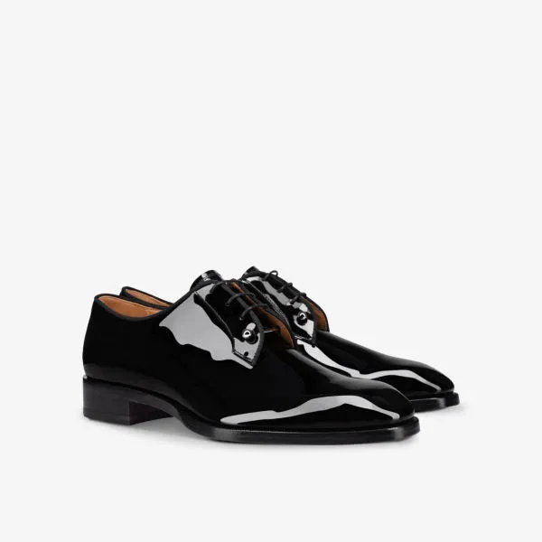 Chambeliss Christian Louboutin Patent Derby Shoes, Black