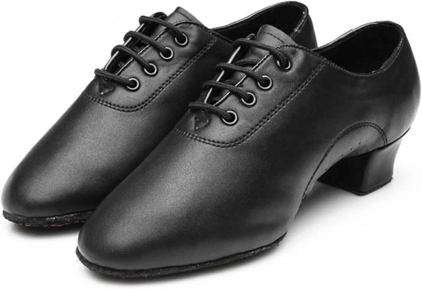 Children Running Shoes Shoes Boys Modern Dance Shoes Prom Ballroom Latin Dance Shoes Solid Color Lace Up (Black, 26)