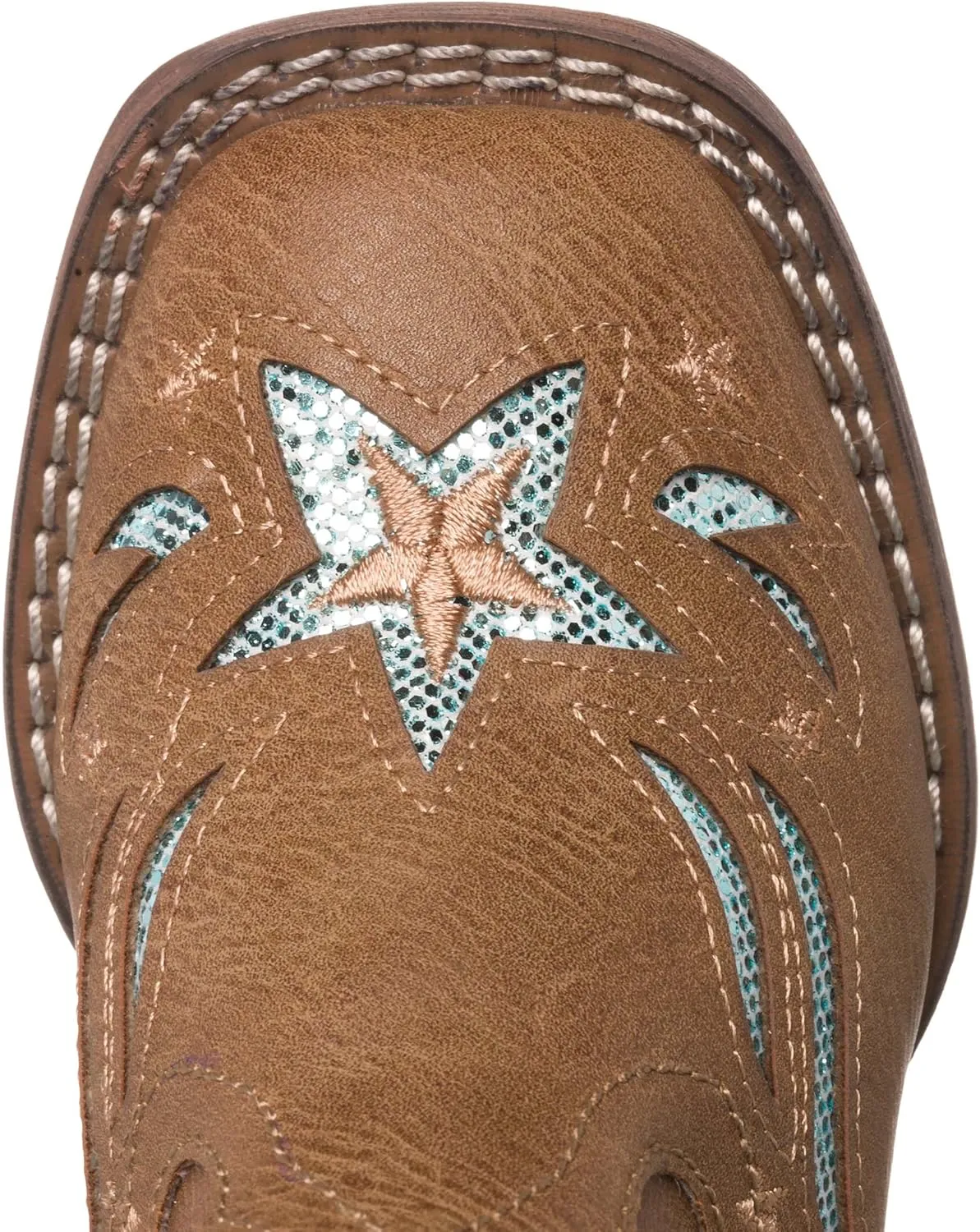 Children Western Cowboy Cowgirl Boot, Glitter Star by Silver Canyon for Girls and Toddlers