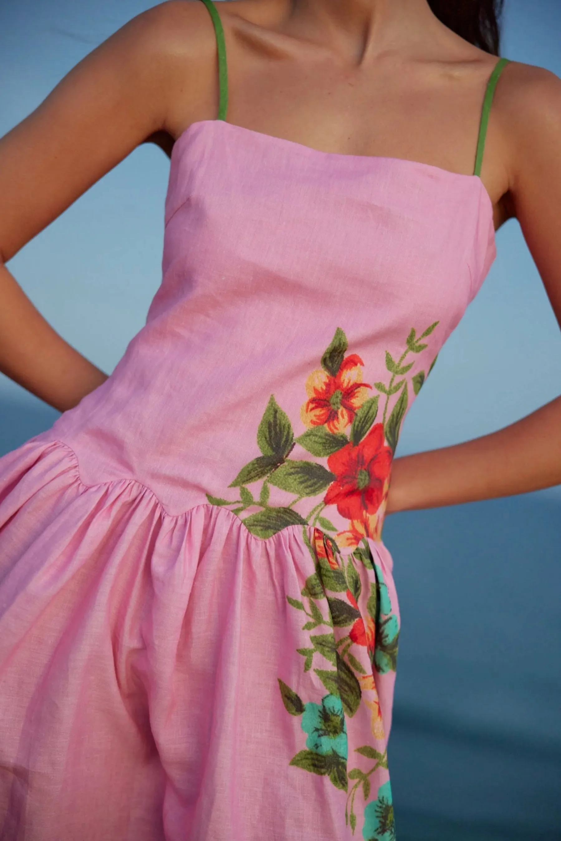 Cordelia Dress | Salmon Bouquet