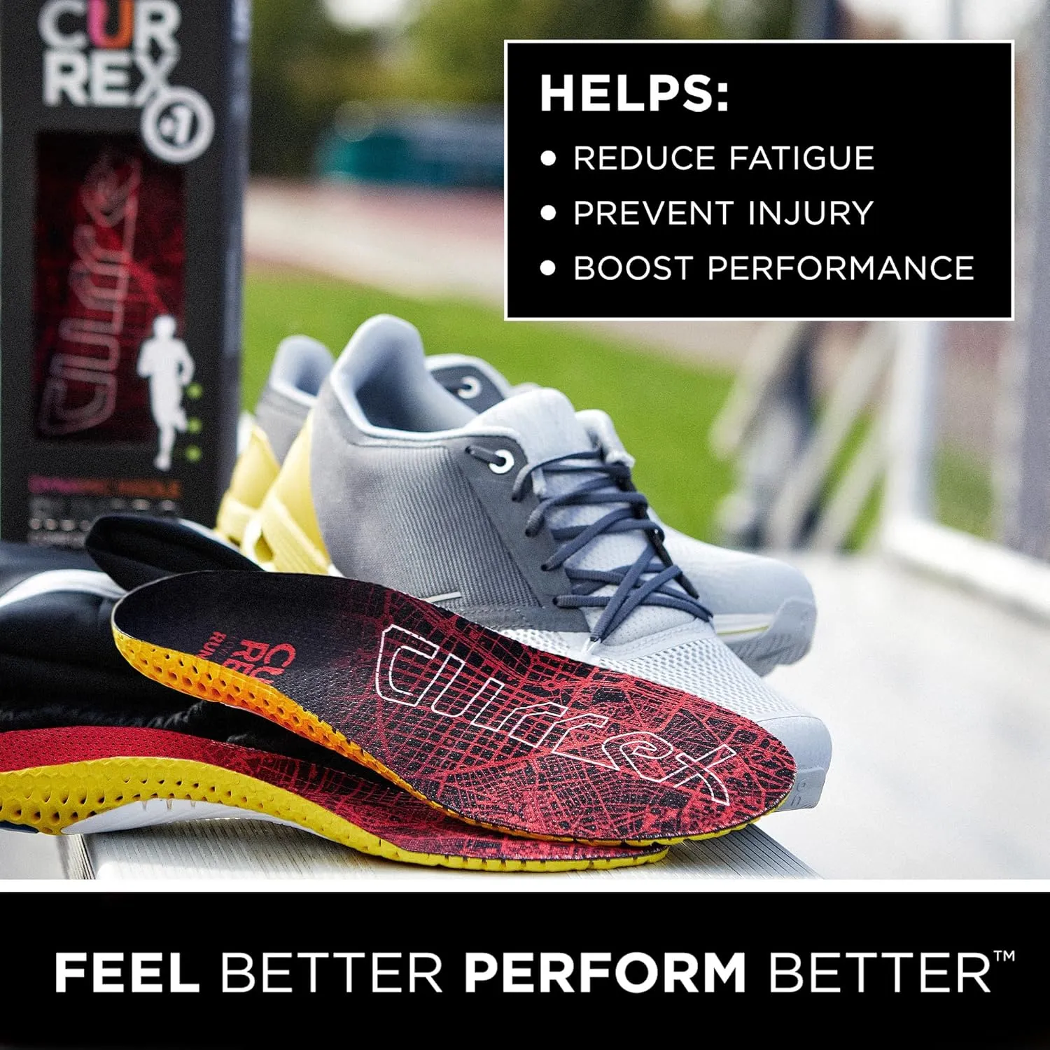 CURREX RunPro Insoles for Running Shoes  Arch Support Inserts to Help Reduce Fatigue, Prevent Injuries & Boost Performance  for Men & Women  High Arch, Medium