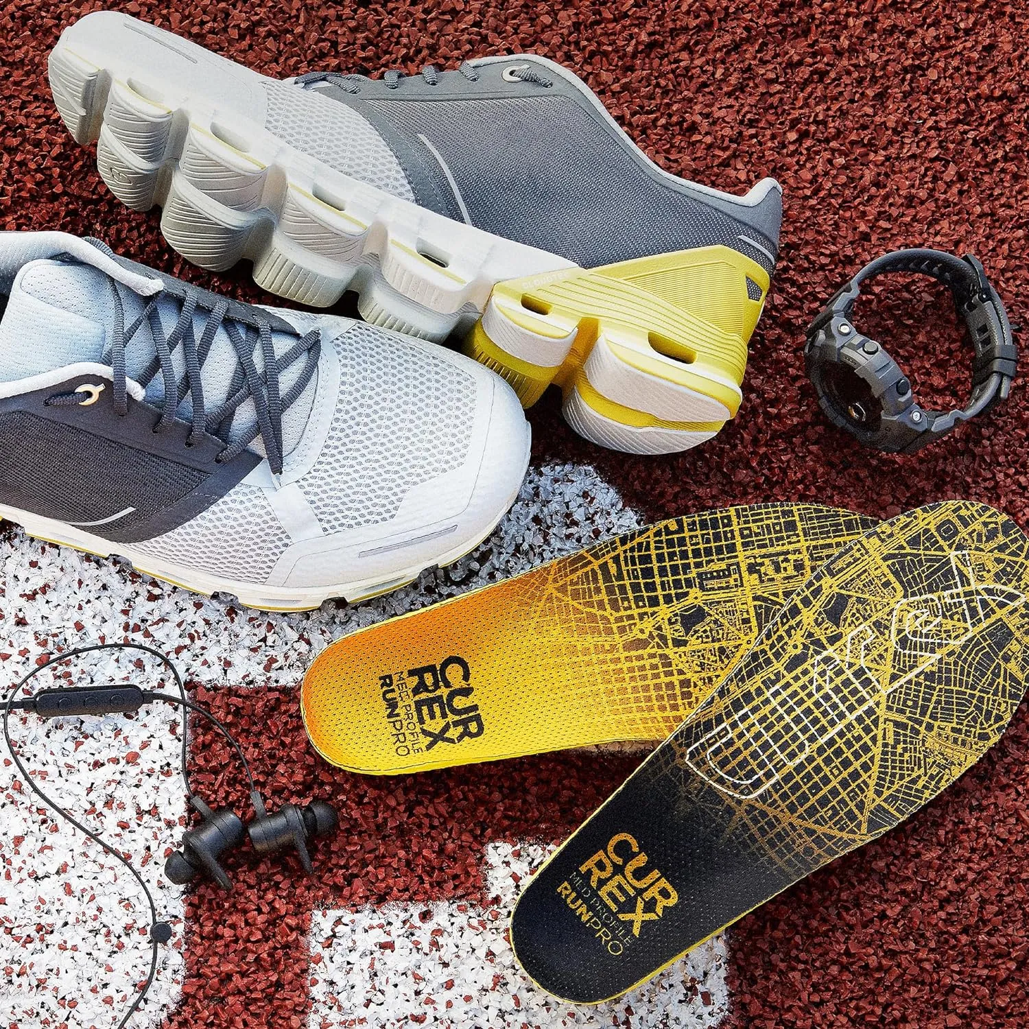 CURREX RunPro Insoles for Running Shoes  Arch Support Inserts to Help Reduce Fatigue, Prevent Injuries & Boost Performance  for Men & Women  High Arch, Medium