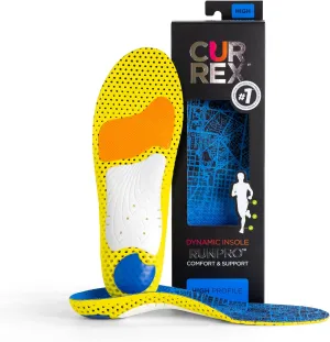 CURREX RunPro Insoles for Running Shoes  Arch Support Inserts to Help Reduce Fatigue, Prevent Injuries & Boost Performance  for Men & Women  High Arch, Medium