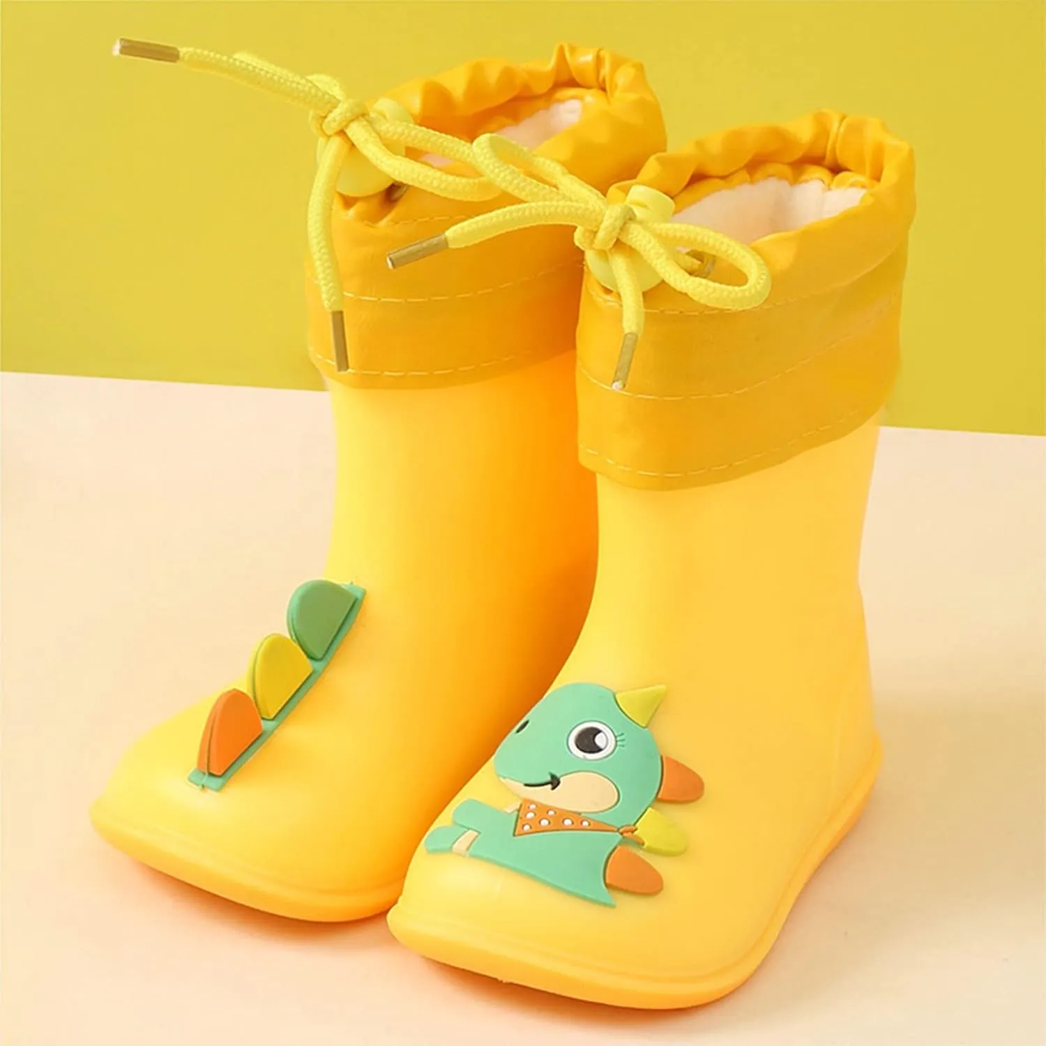 Dinosaur Rain Boots Toddler 9 Rain Boots Baby Colorful Plush Water Shoes Eva Soft Outdoor Blue Boys Rain Boots