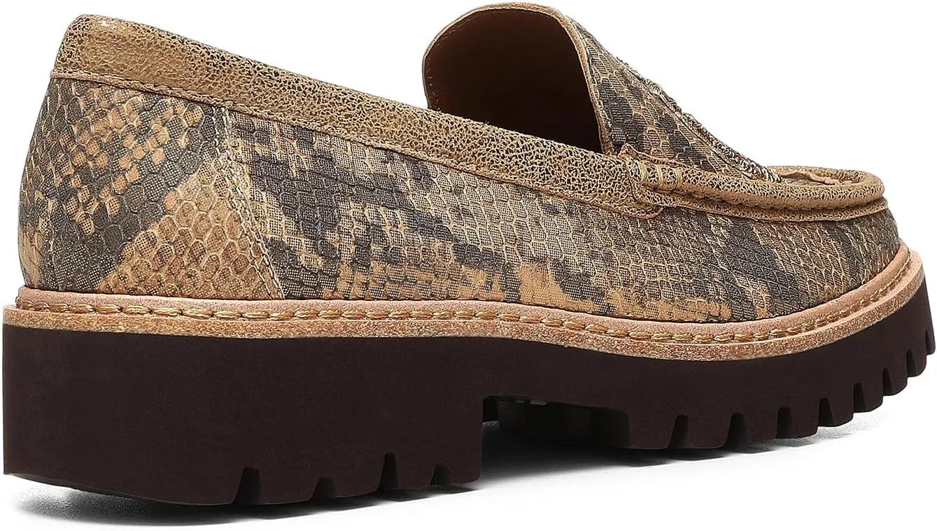Donald Pliner Women's Hope Antique Sanke Print Leather Upper, Designer, Classic Shoes, Dress Loafers
