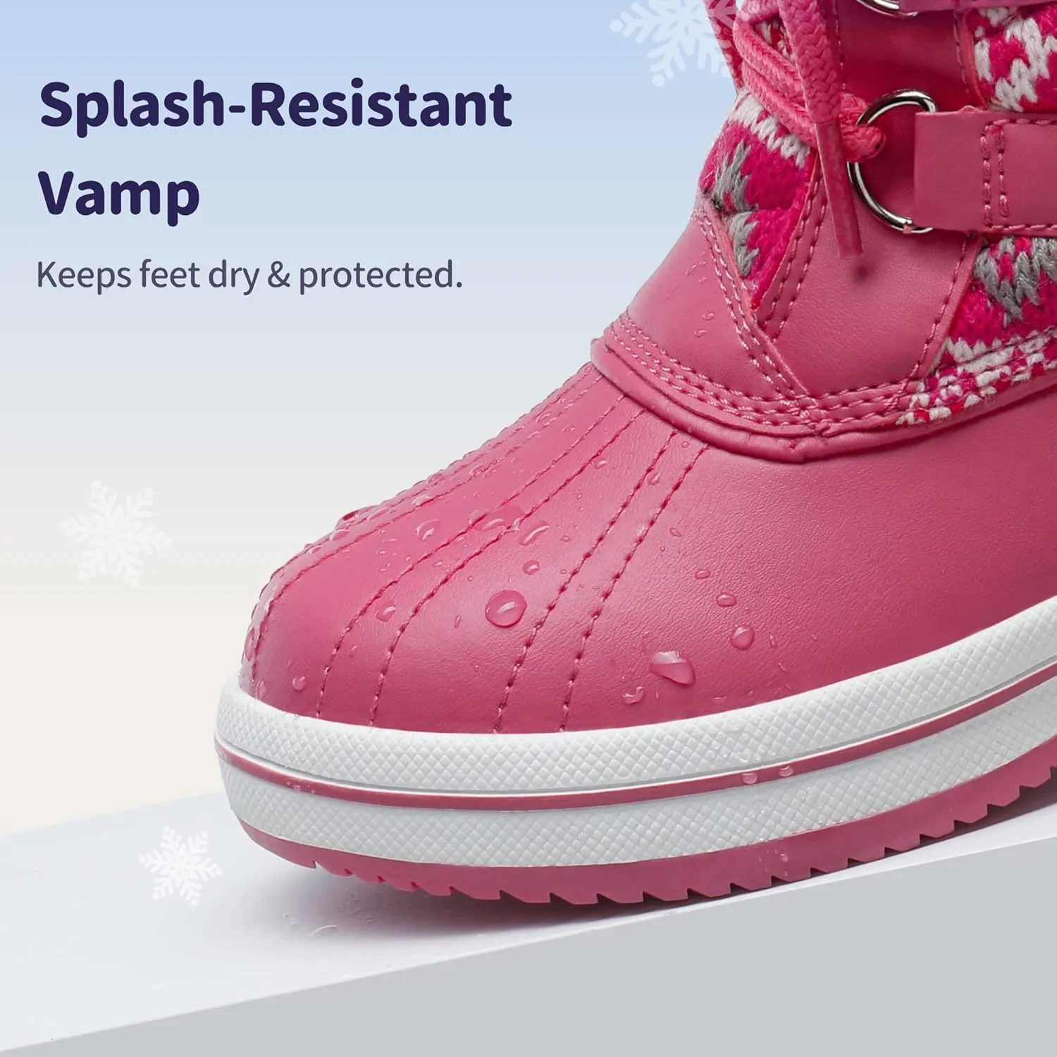 DREAM PAIRS Girls Mid-Calf Winter Snow Boots for Little Kids/Big Kids