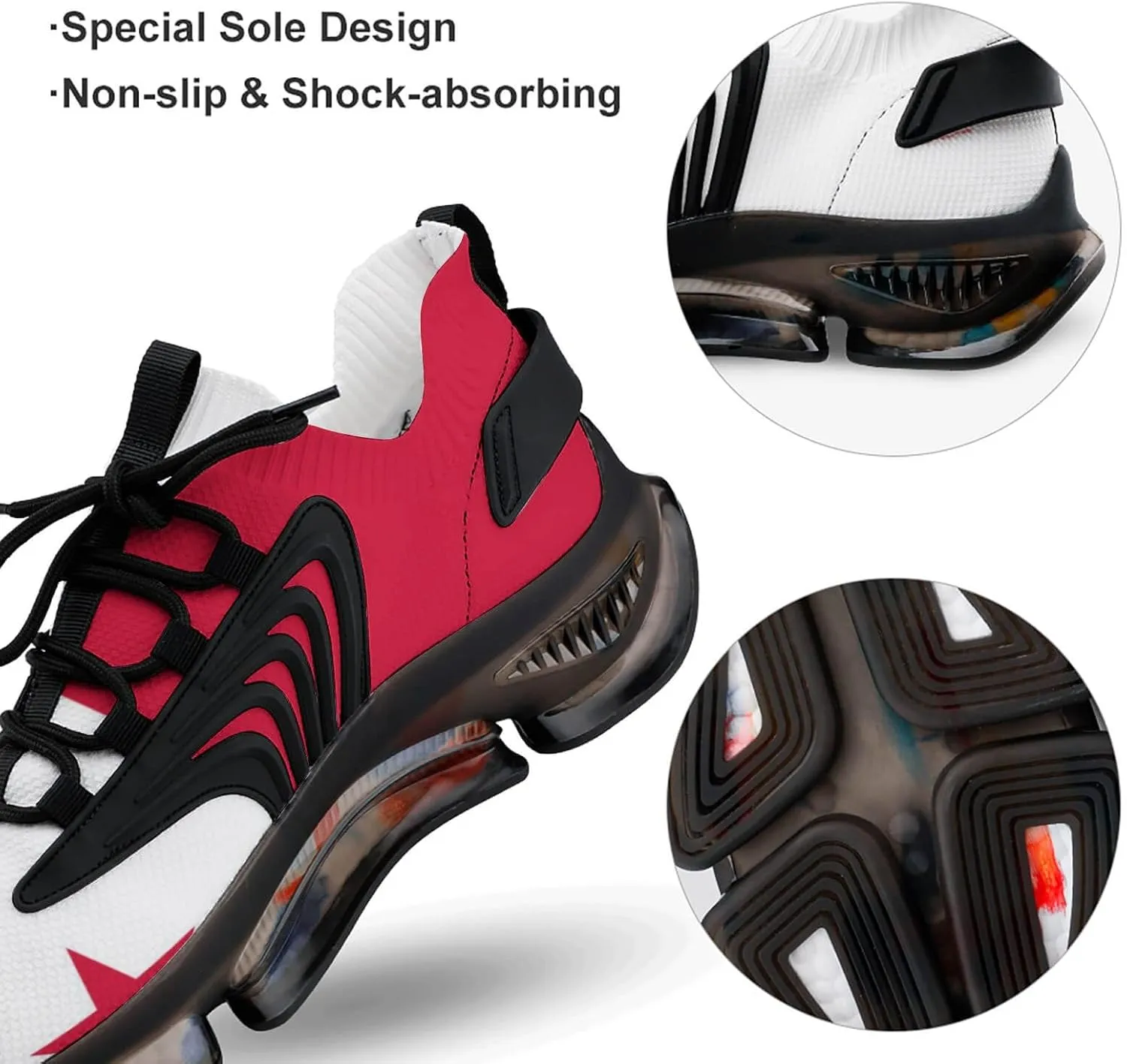 Flag of Panama Comfortable Running Shoes for Men Quick Dry Non-Slip Tennis Gym Sneakers