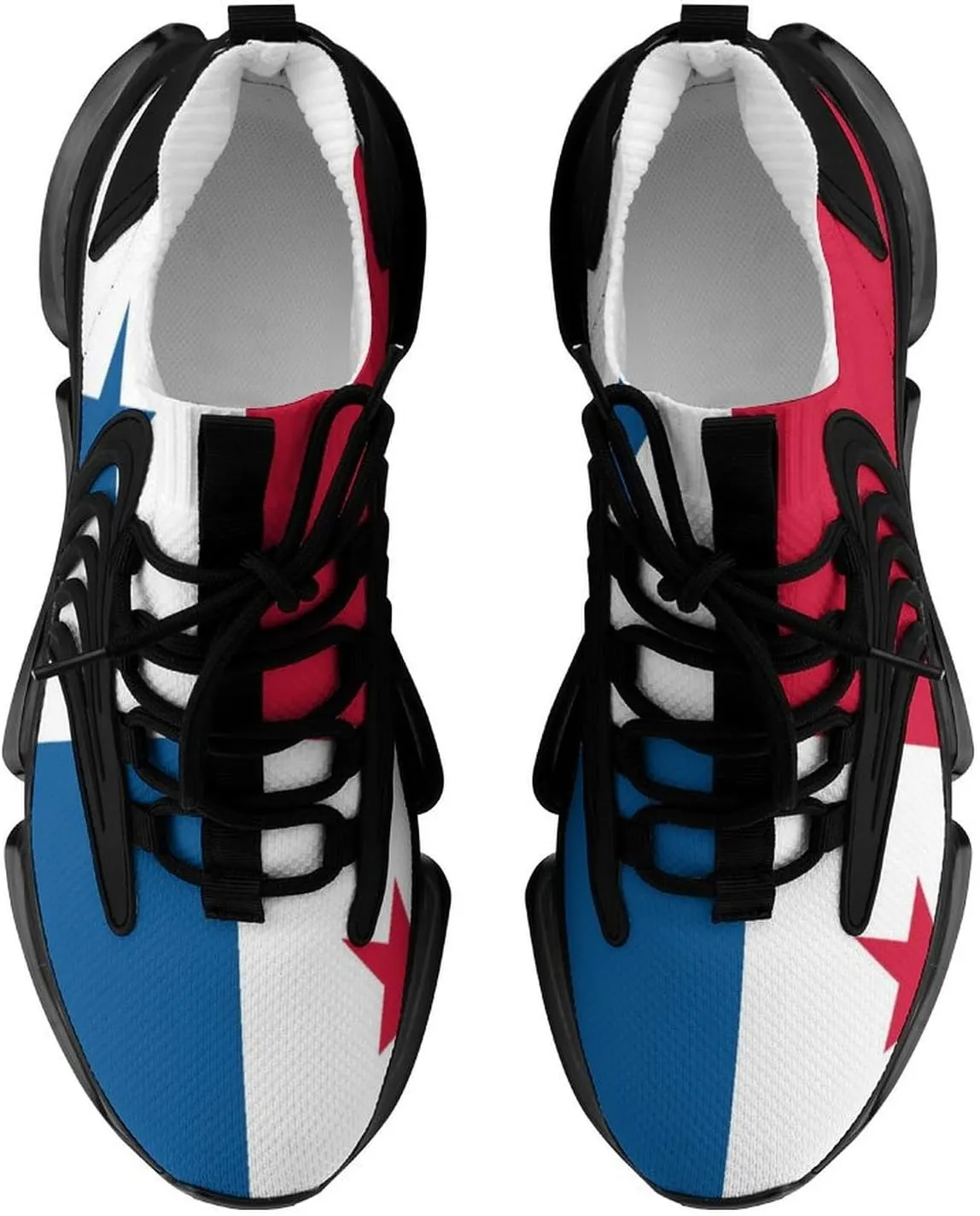 Flag of Panama Comfortable Running Shoes for Men Quick Dry Non-Slip Tennis Gym Sneakers