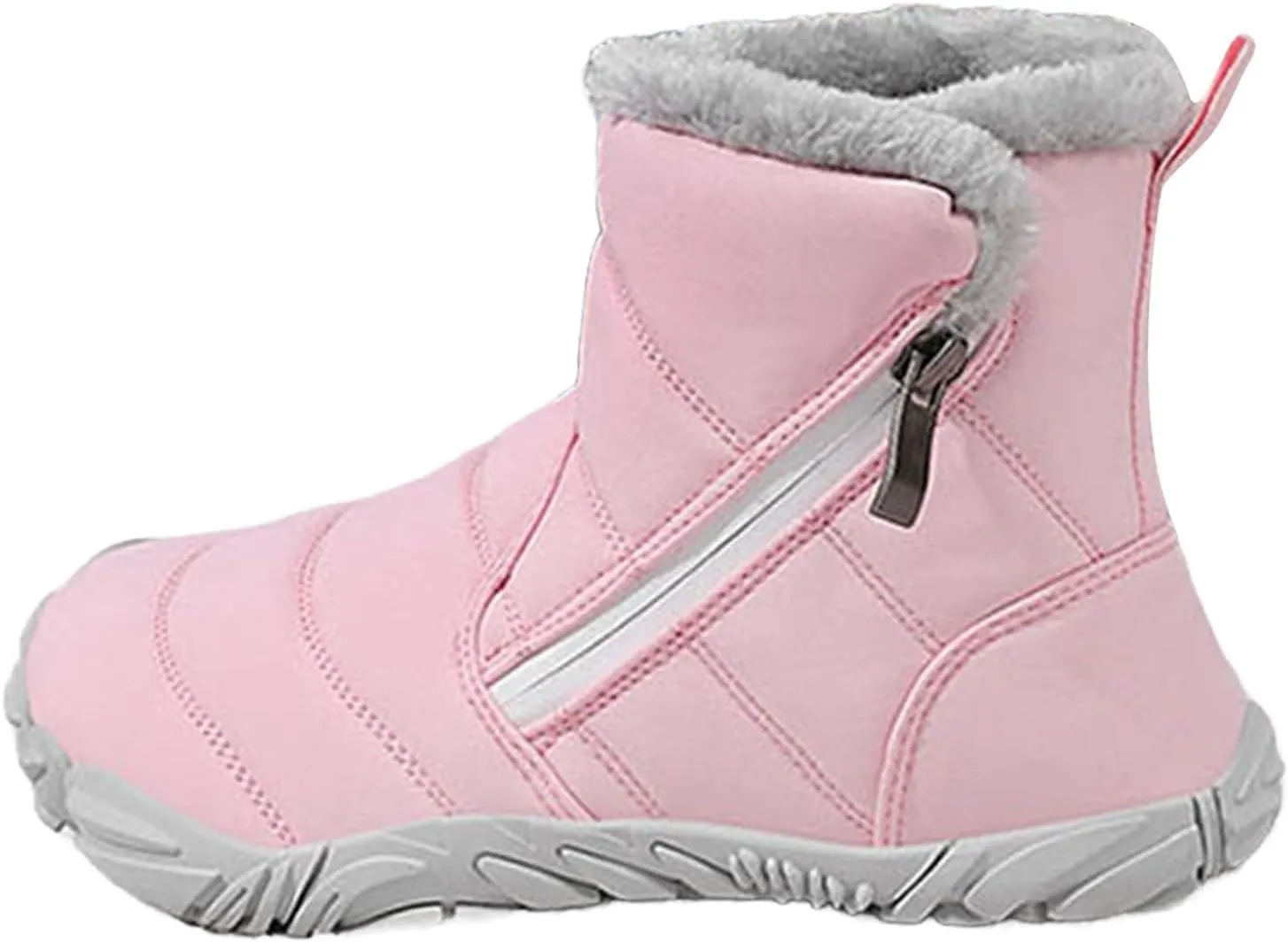 Fr Lined Kids Barefoot Shoes, Unisex-Child Wide Toe Box Hiking Boots, Boys Girls Anti-Slip High Top Snow Boots