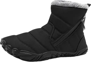 Fr Lined Kids Barefoot Shoes, Unisex-Child Wide Toe Box Hiking Boots, Boys Girls Anti-Slip High Top Snow Boots