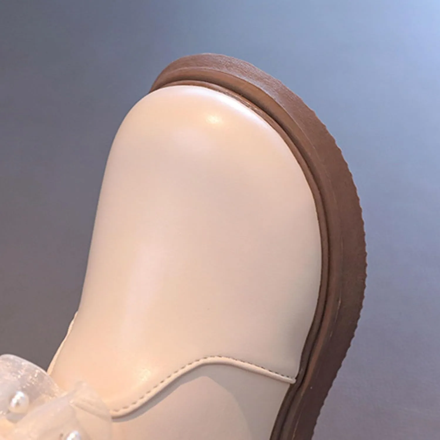Girls Fashion Short Dress Boot with Lace Pearl Decoration Solid Soft Sole Classic Non Slip Shoes with Side Zipper