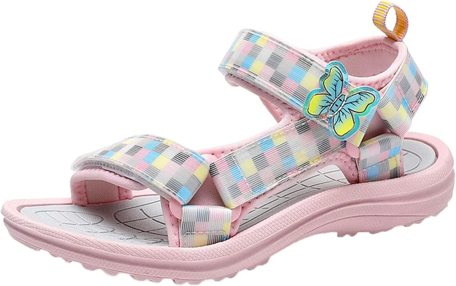 Girl's Hiking Sandals Kids Adjustable Straps Open Toe Lightweight Sport Shoes Toddler Home Slippers for Kids Girls
