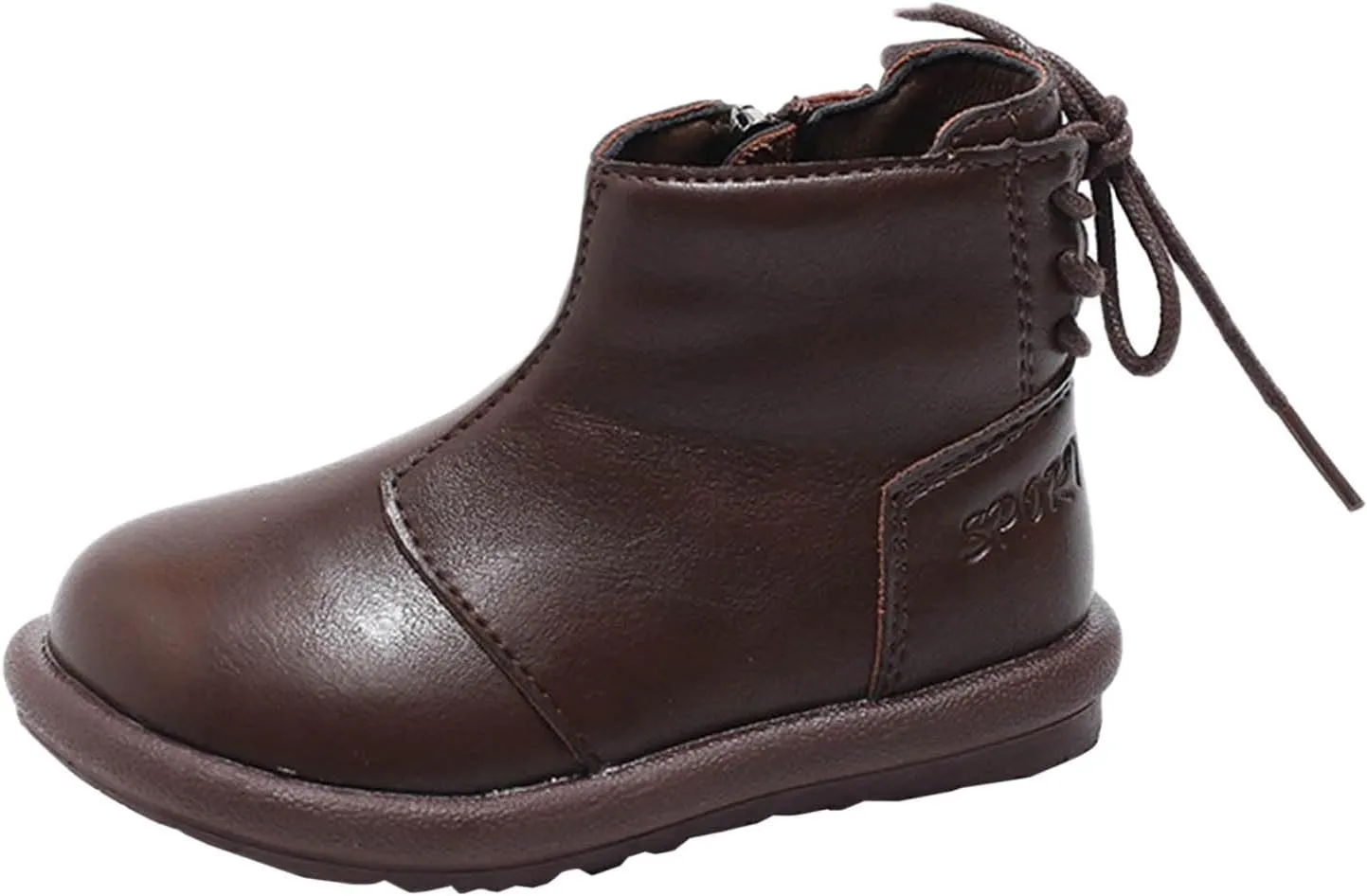 Girls Toddler High Top First Walking Shoes Lightweight Non-Slip Soft Soles Leather First Step Sneakers Ankle Boot