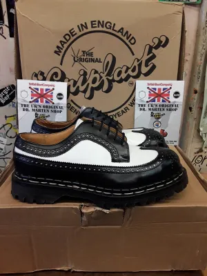 Gripfast Made in England Black and White Size Two Tone Brogue Various Sizes