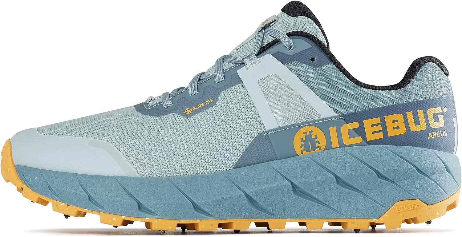Icebug Womens Arcus BUGrip GTX Trail Running Shoe with Carbide Studded Traction Sole