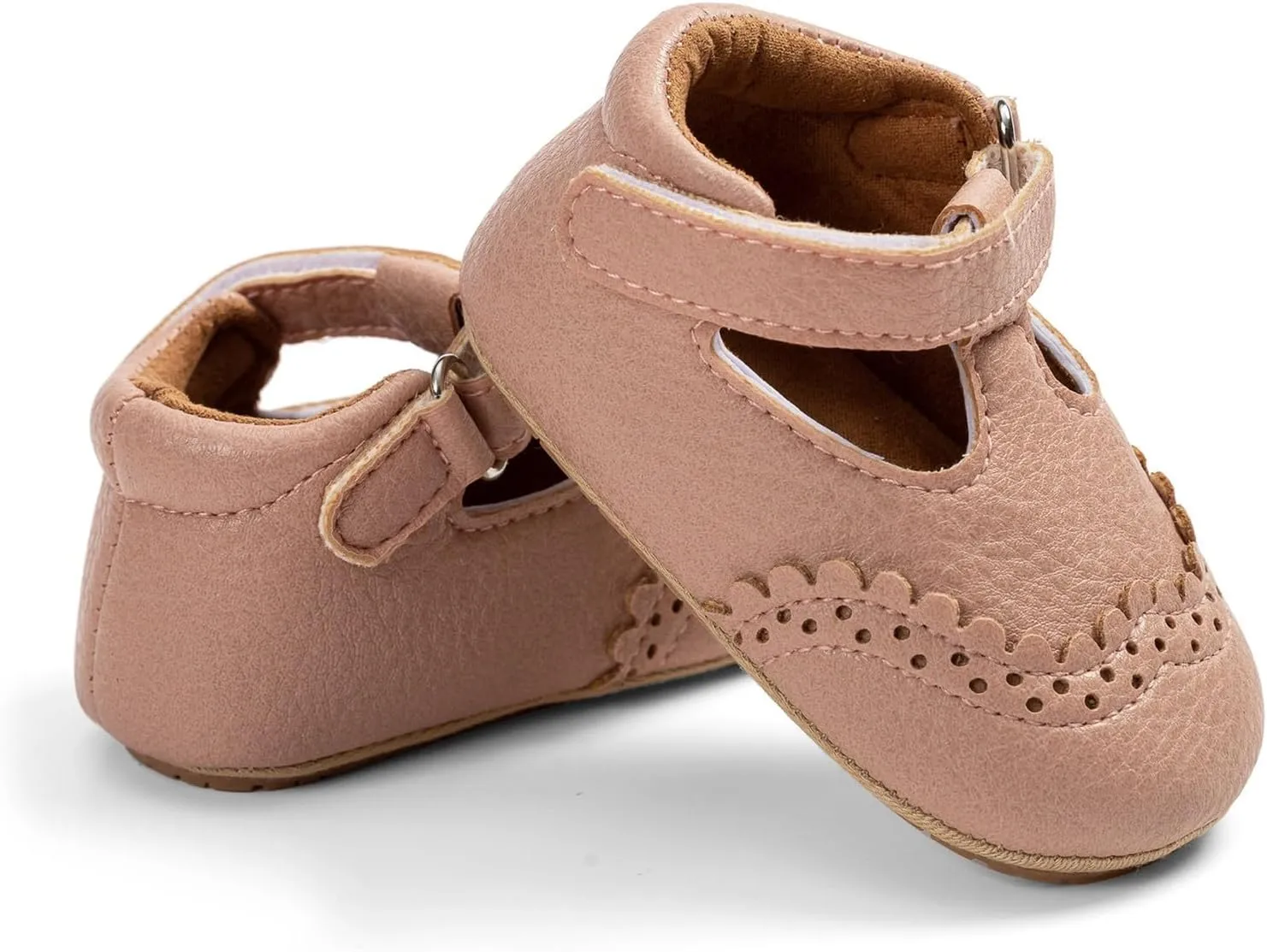 Infant Baby Girls Mary Jane Shoes Toddler First Walkers Soft Sole PU Leather Flats Princess Wedding Dress Shoes