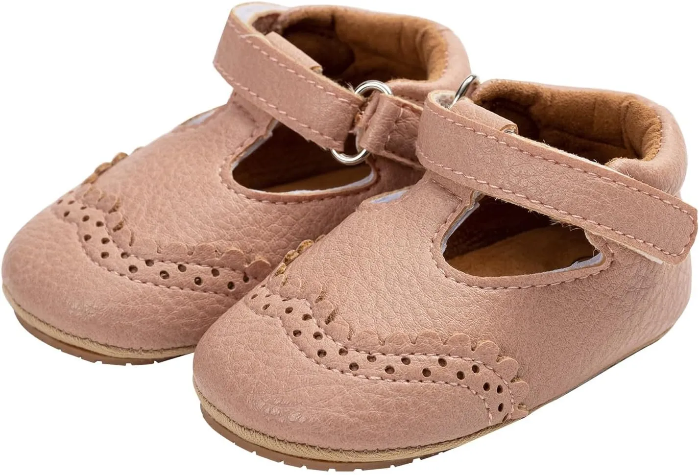Infant Baby Girls Mary Jane Shoes Toddler First Walkers Soft Sole PU Leather Flats Princess Wedding Dress Shoes