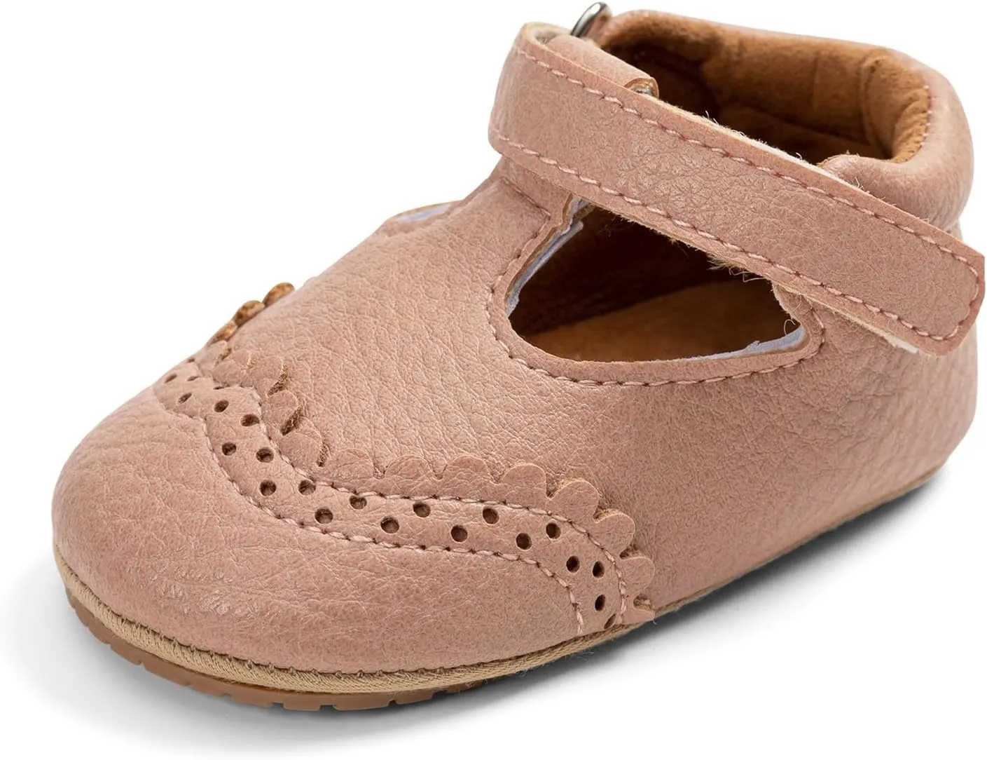Infant Baby Girls Mary Jane Shoes Toddler First Walkers Soft Sole PU Leather Flats Princess Wedding Dress Shoes
