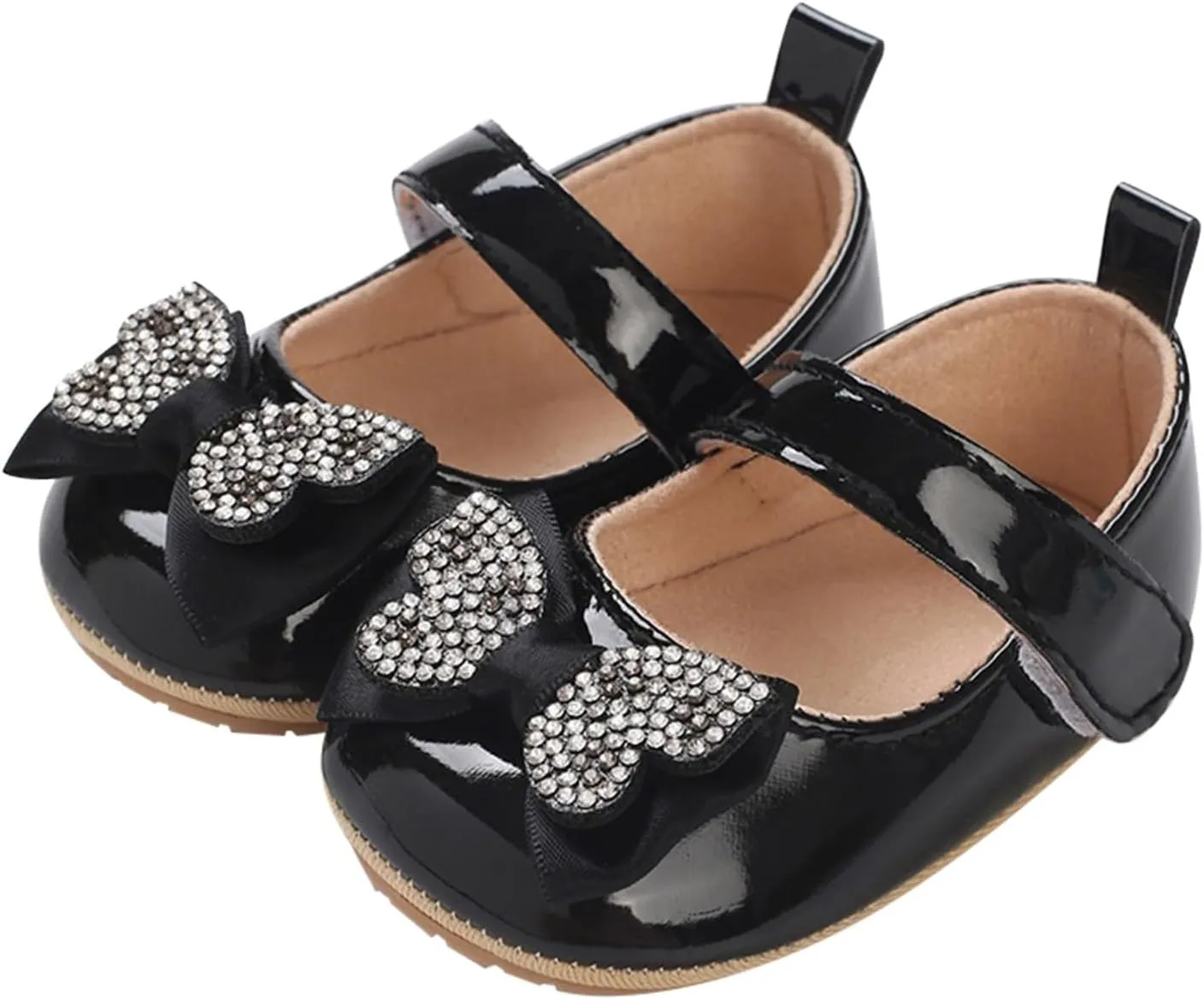 Infant Baby Girls Soft Sole Bowknot Princess Wedding Dress Mary Jane Flats Prewalker Newborn Cute Sneaker Shoes