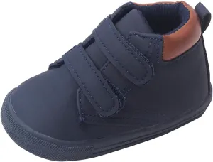 Infant Boys High-top Sneaker Cowboy Baby Brown Shoes Fashion Suede Leather Lace-Up Soft Flat Walking Ankle Boots Girl Shoes Size 2