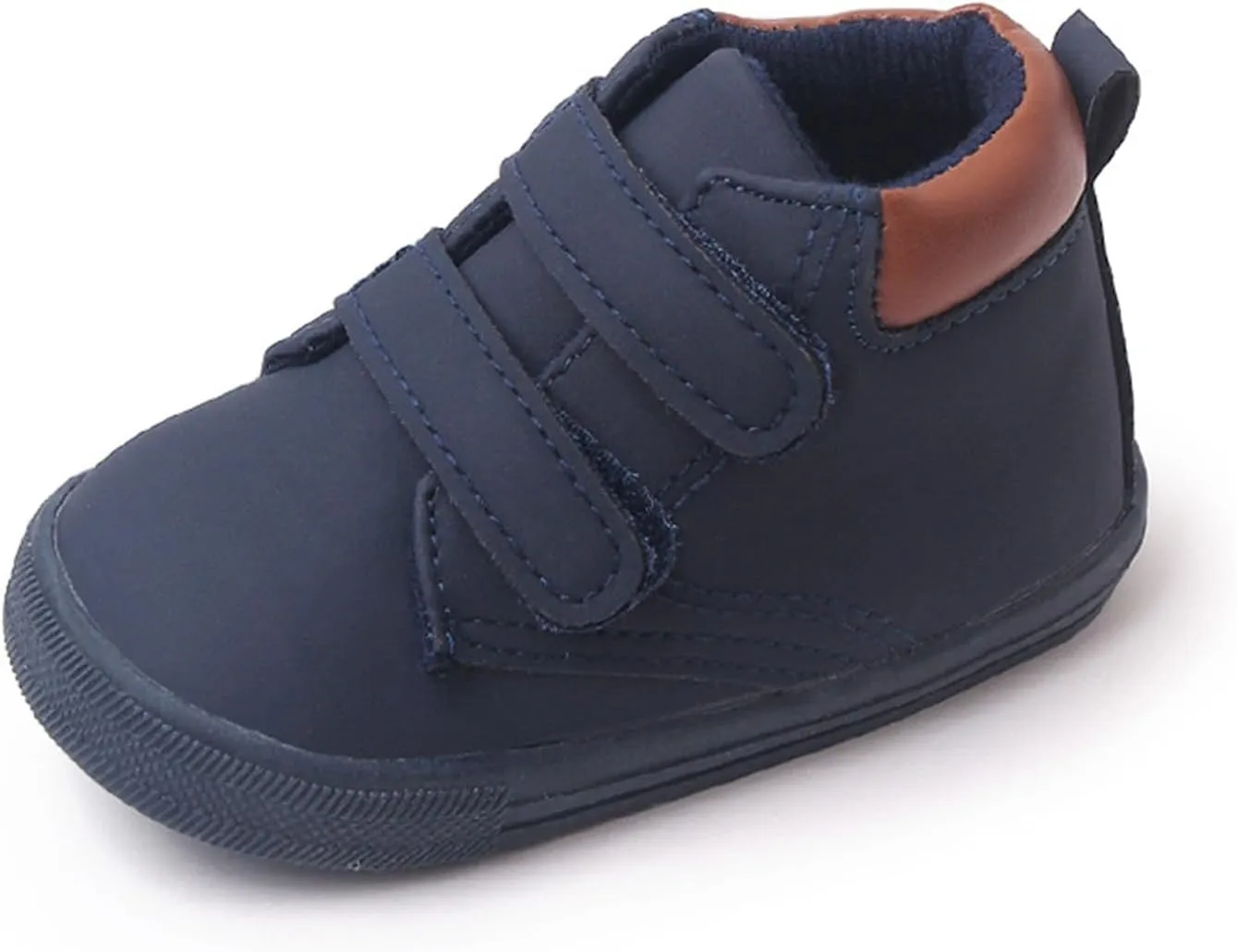 Infant Boys High-top Sneaker Cowboy Baby Brown Shoes Fashion Suede Leather Lace-Up Soft Flat Walking Ankle Boots Girl Shoes Size 2