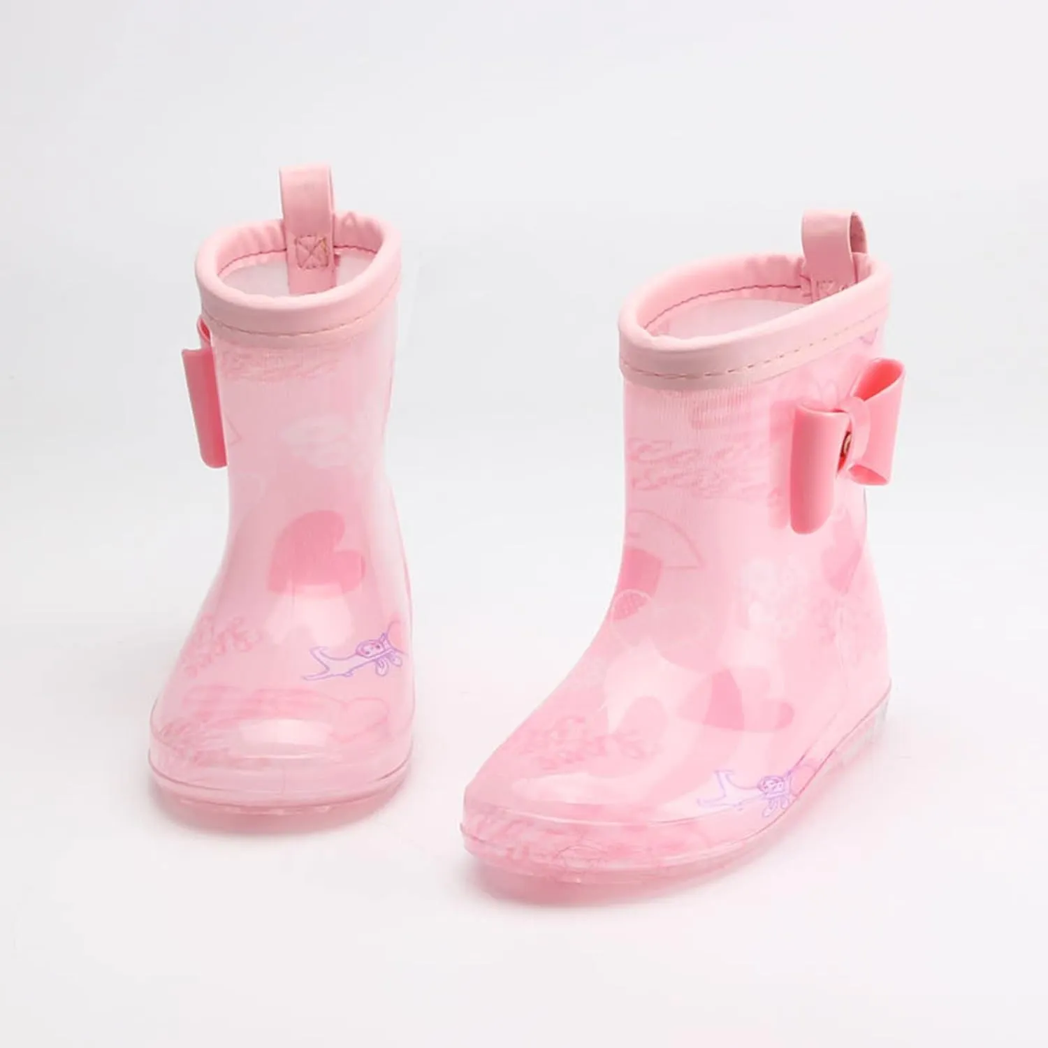Kids Rain Boots, Toddler Girls & Boys Rain Boots Waterproof Water Shoes Non-slip Mud Boot with Non Slip Bottom