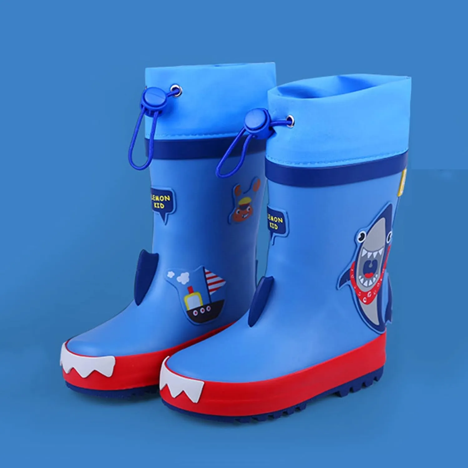 Kids Rain Boots Unisex Children Waterproof Rubber Boots Dinosaur Toddler Rain Shoes Non Slip For Girls Rain Boots Boys
