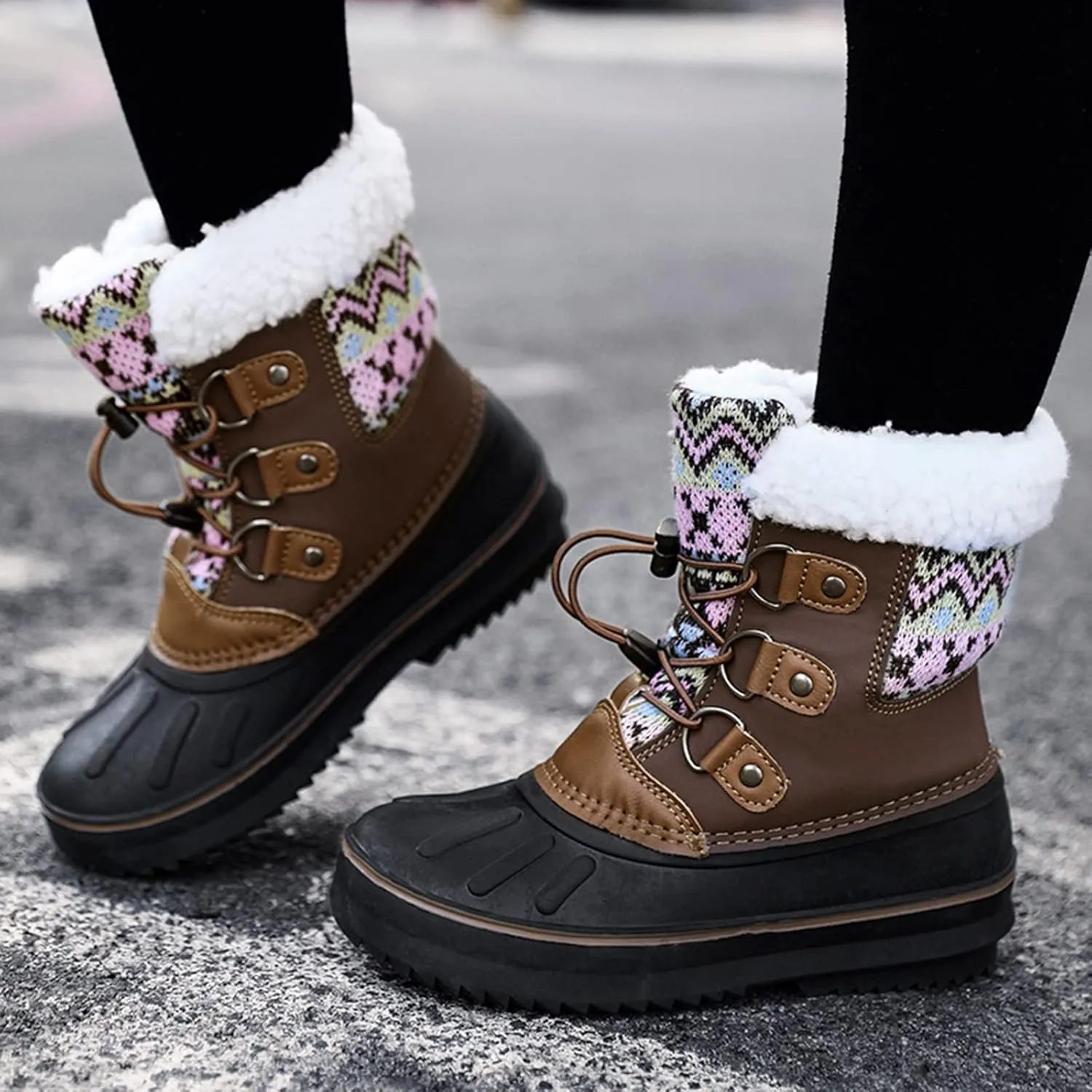 Kids Shoes Snow Boots Girls Boys OutdoorBoots Warm Boots With Cotton Snow Boots High Heel Little Girls Riding Boots