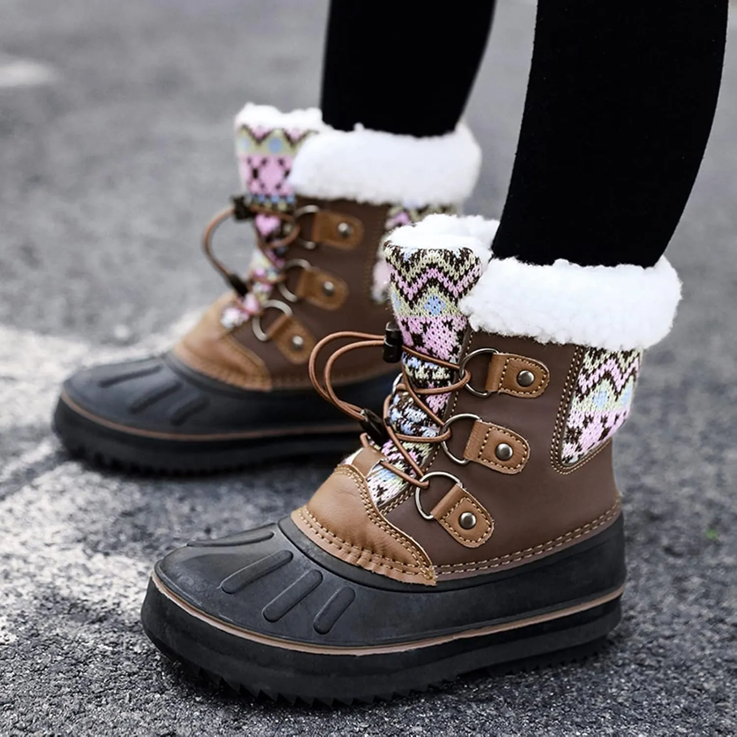 Kids Shoes Snow Boots Girls Boys OutdoorBoots Warm Boots With Cotton Snow Boots High Heel Little Girls Riding Boots