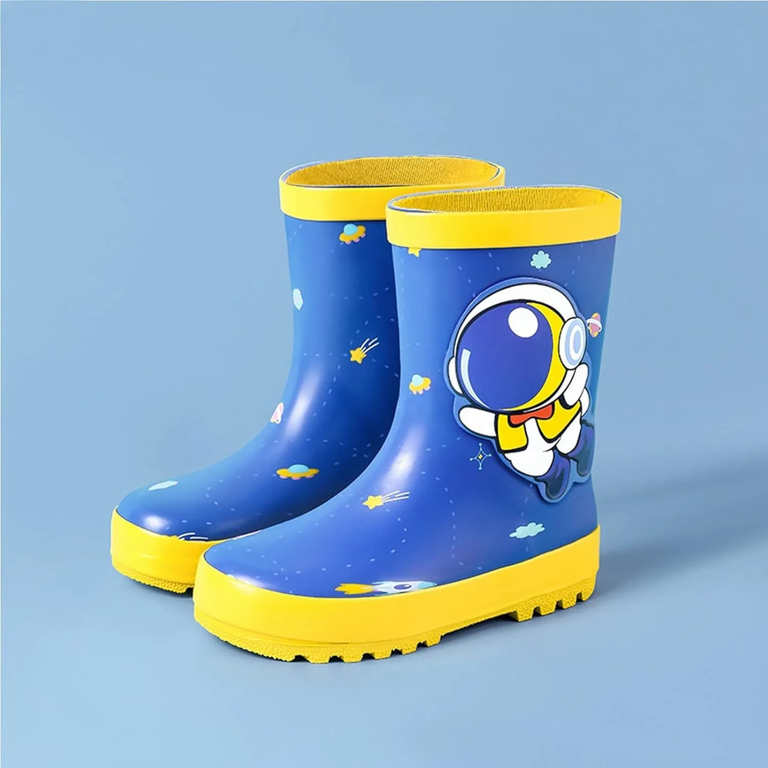 Kids Short Rain Boot for Boys Girls Children Cute Cartoon Non-Slip Lightweight Insulated Mud Boots Water Shoes
