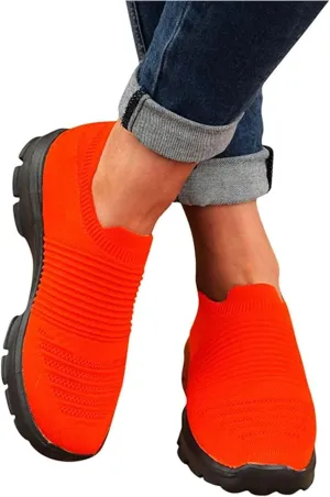 Ladmiple Gym Shoes For Women Workout Running Slip On Lightweight Tennis Shoes Non Slip Fashion Mesh Walking Sneakers